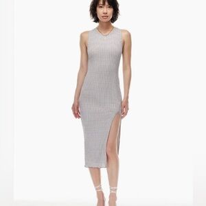 Wilfred Lavender Checkered Midi Dress